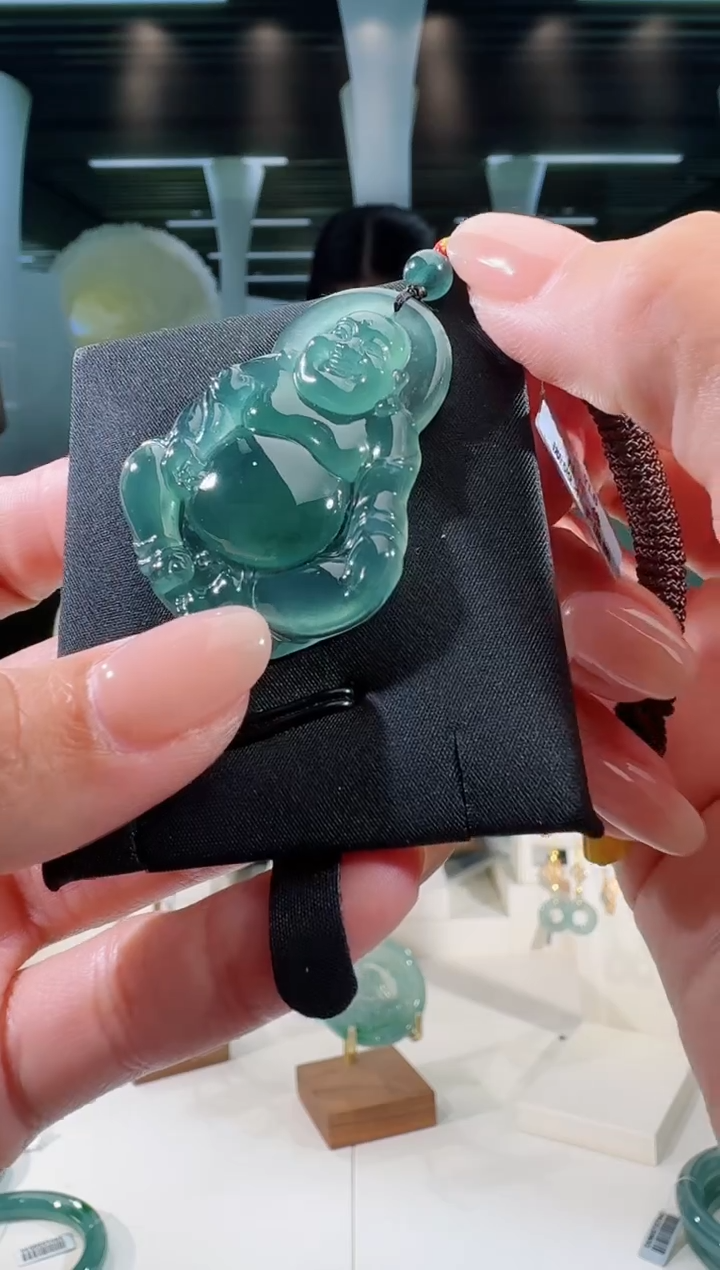 翡翠未镶嵌吊坠(不含链)佛公多样性发一