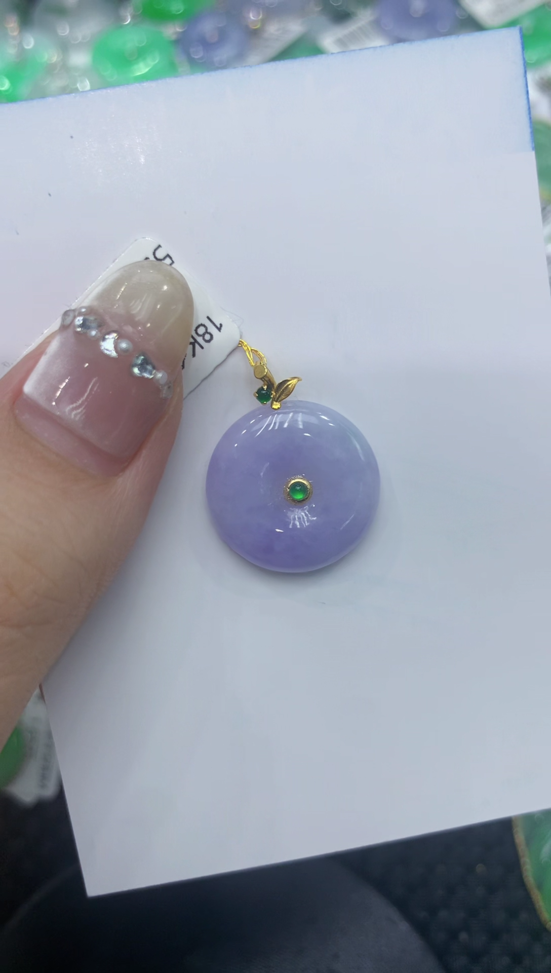 【闪购商品】翡翠颈饰18K金镶嵌222222222