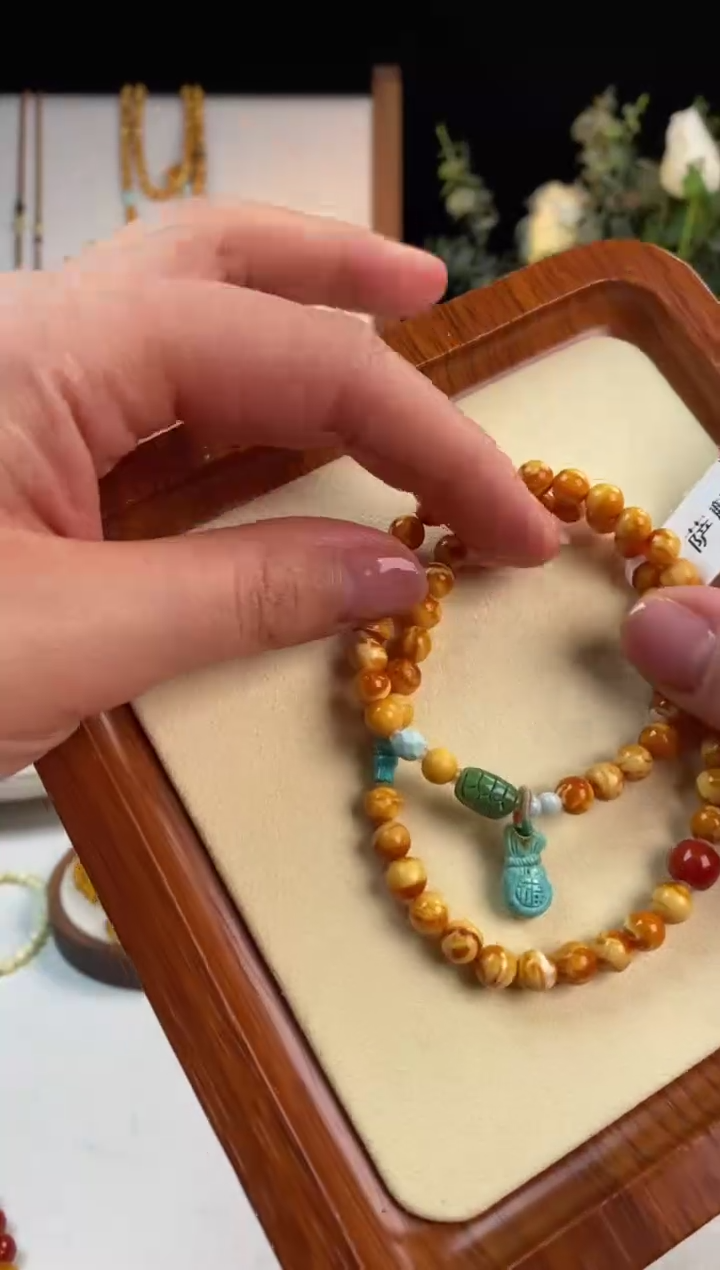 【闪购商品】蜜蜡手链未镶嵌l062双圈