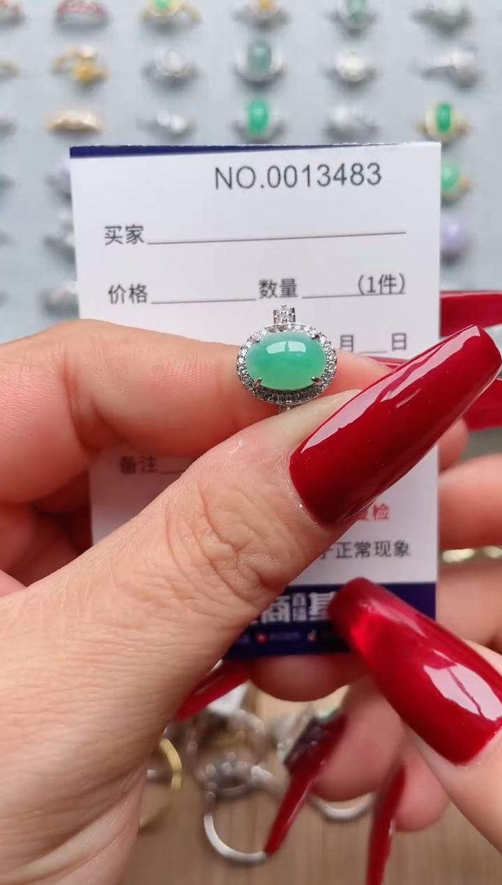 【闪购商品】翡翠戒指银S925镶嵌·