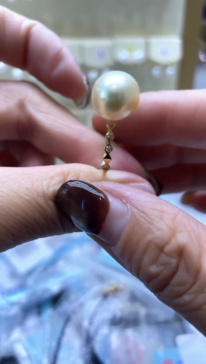 【闪购商品】海水珍珠戒圈18K金镶嵌2