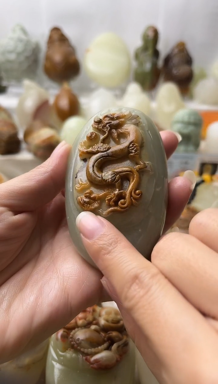 石材古青石棉纹正常不退换龙微瑕