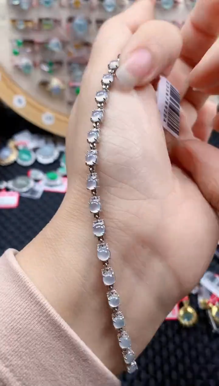 银S925镶嵌戒指翡翠天然A货缅甸翡翠