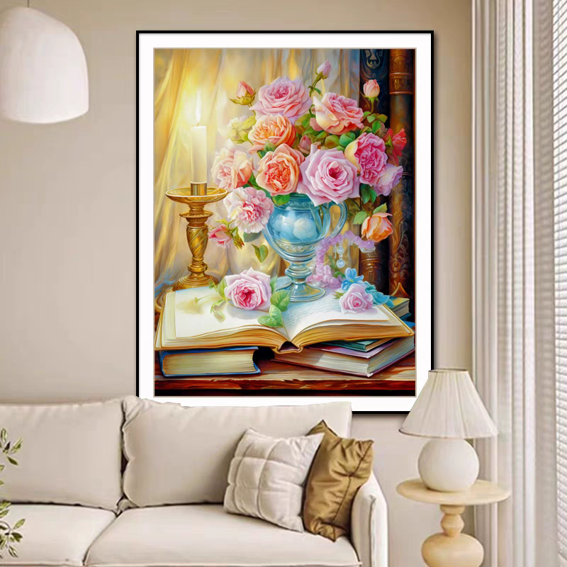 玫瑰花语十字绣2024新款客厅卧室书房高级感印花自己绣35色手工