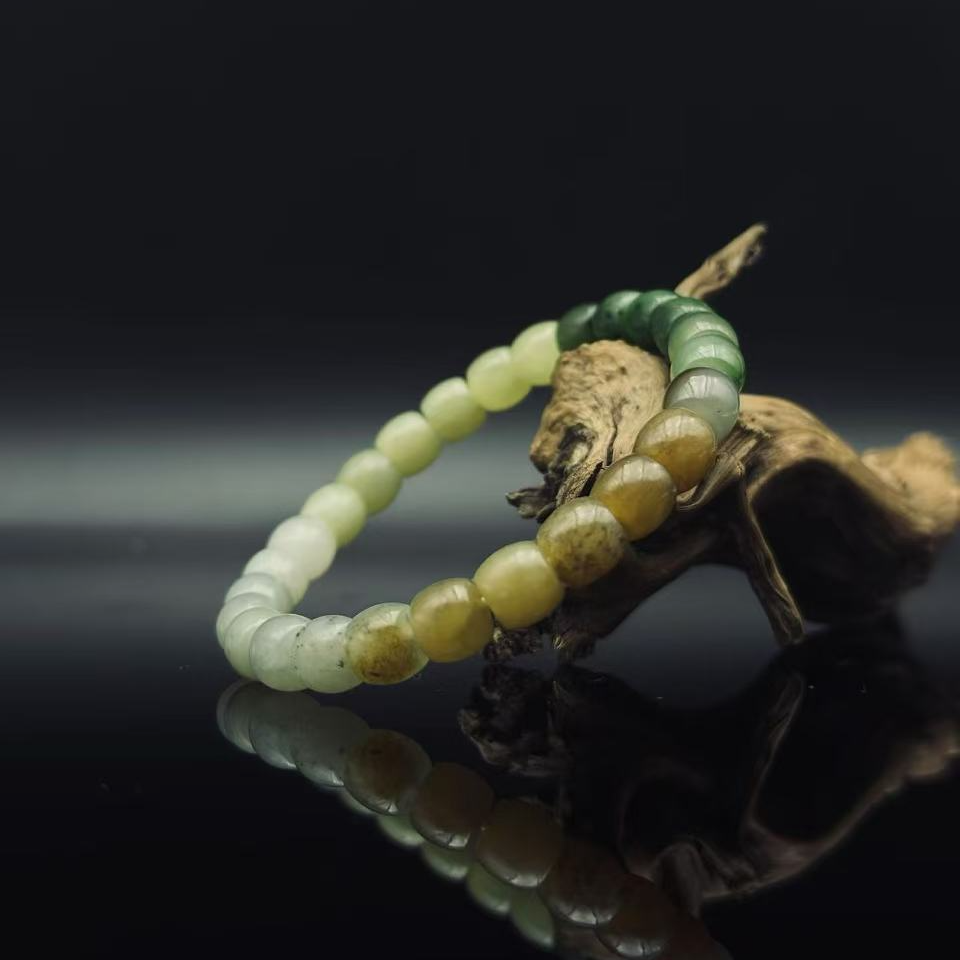 和田玉多宝桶珠手串（8mm）1903