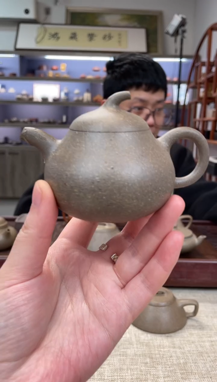 【闪购商品】紫砂茶壶粗砂青段 茄瓢