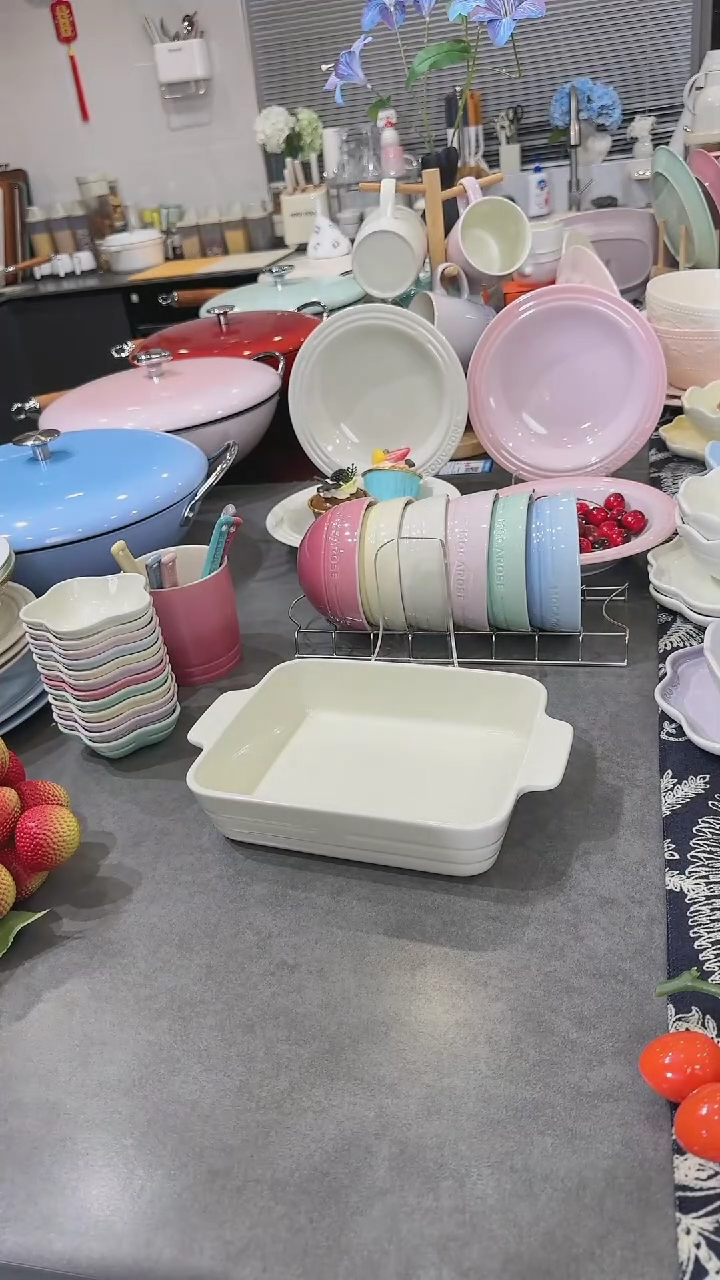 【闪购商品】瓷1个装奶油白8寸小烤盘