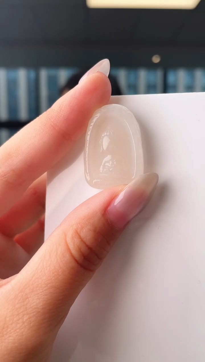 颈饰未镶嵌和田玉无相佛 无