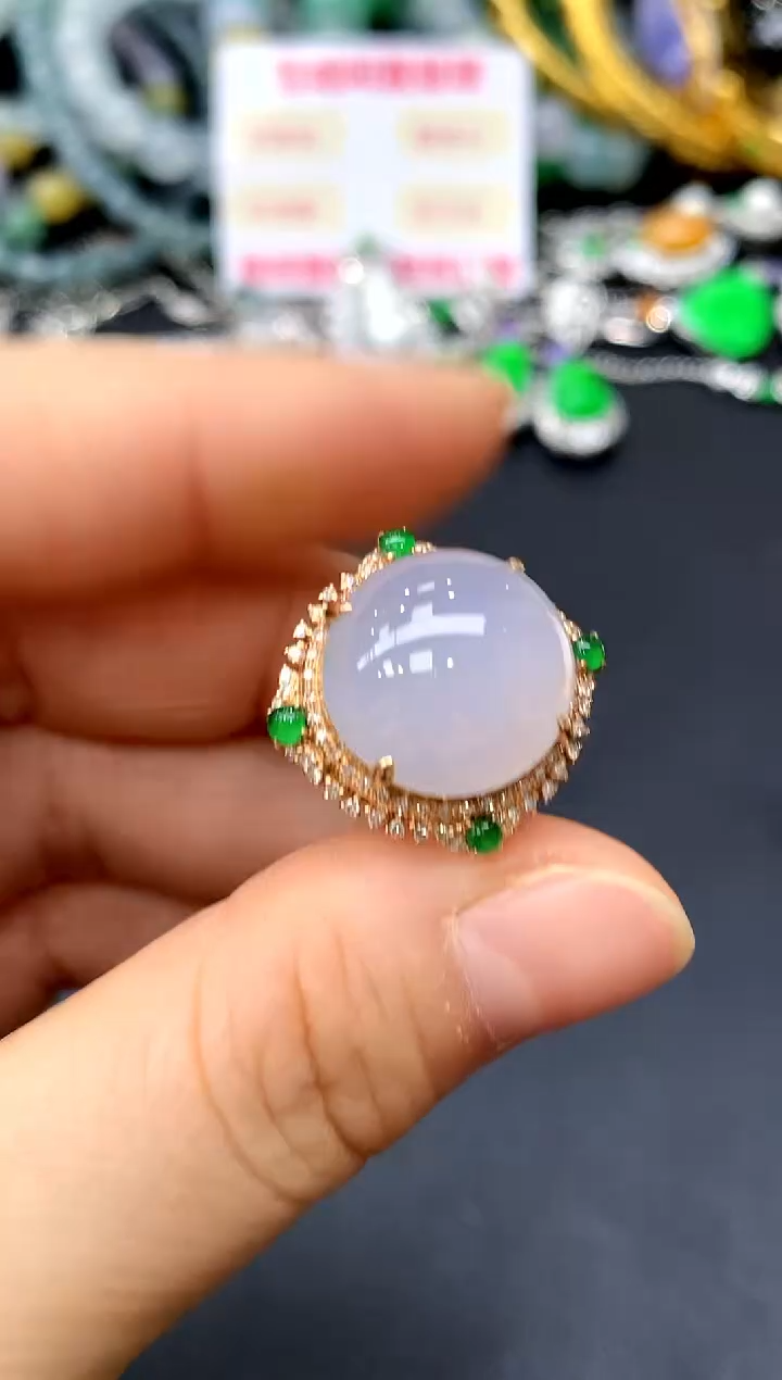 18K金镶嵌戒指翡翠367-中国好珍宝