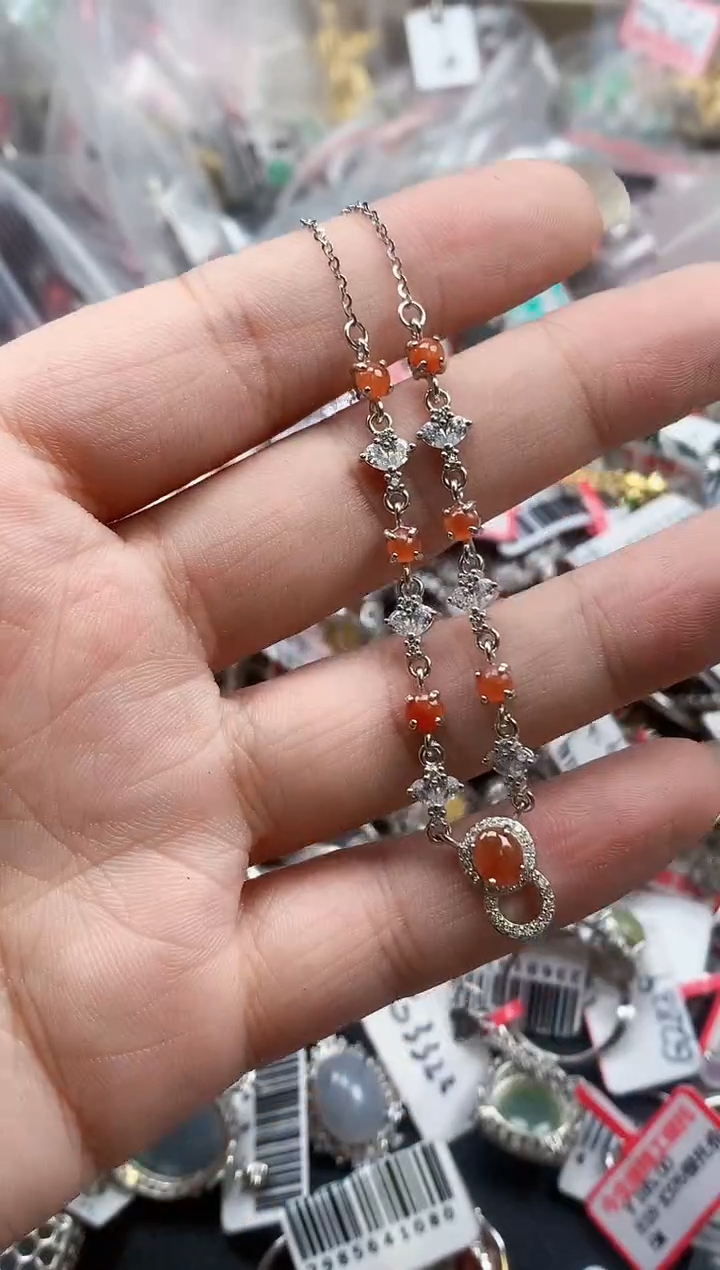 银S925镶嵌戒指翡翠天然A货缅甸翡翠