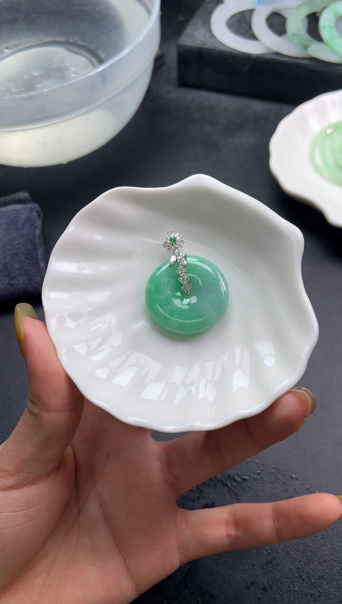 【闪购商品】翡翠颈饰18K金镶嵌22878 吊坠