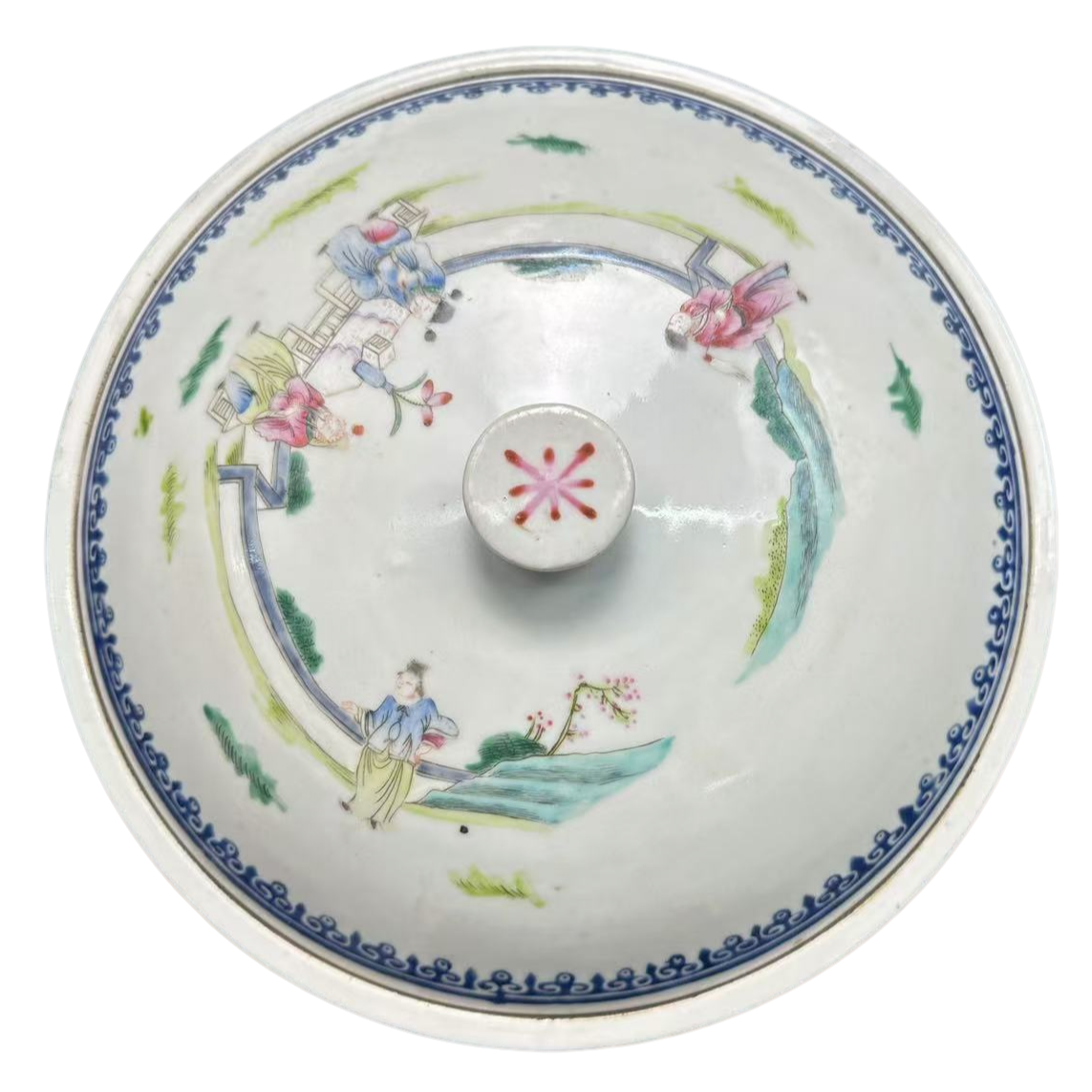 【晓瓷堂】清同治 粉彩人物花卉罐 QT250319