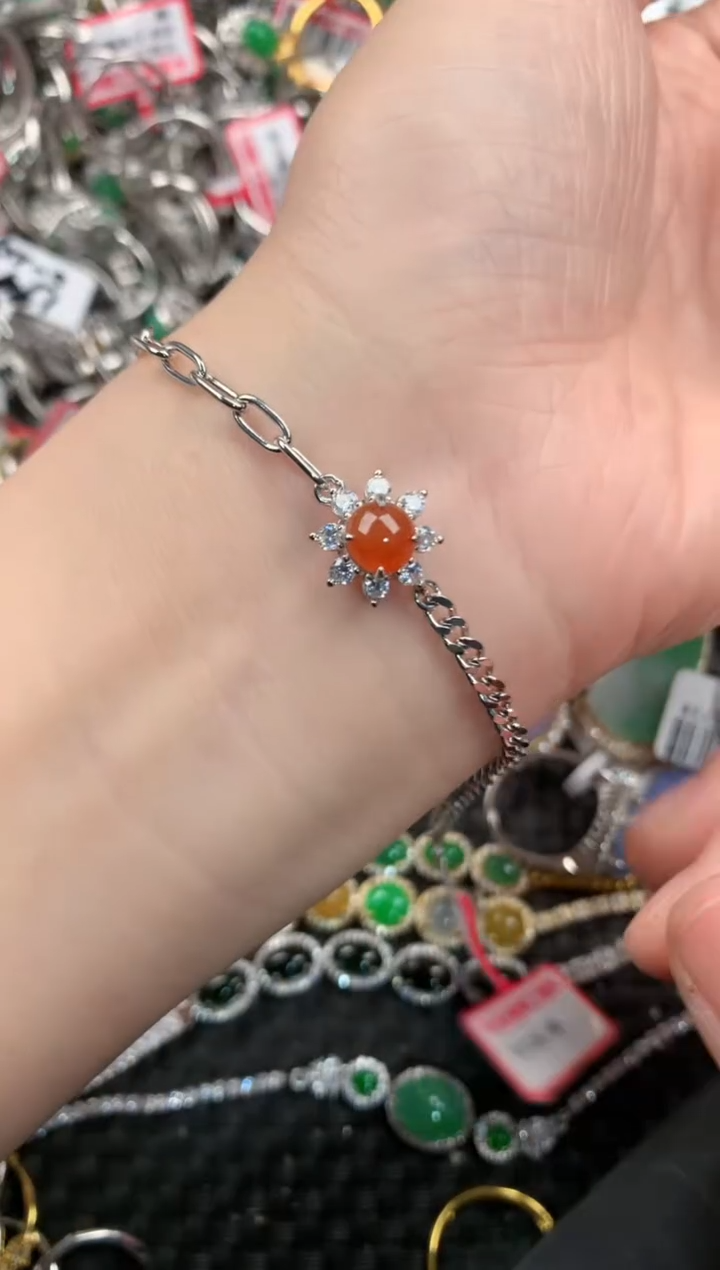 银S925镶嵌戒指翡翠11   6