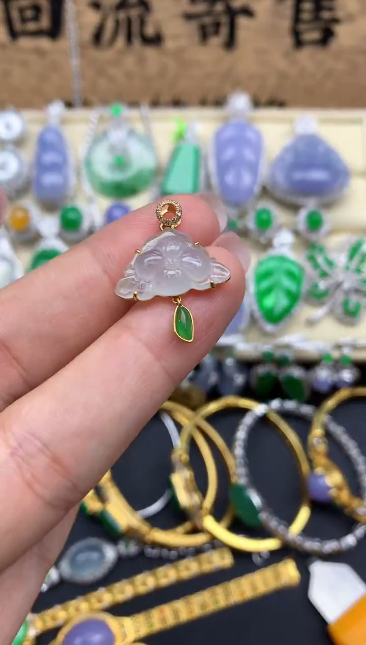 【闪购商品】翡翠颈饰18K金镶嵌302-中国好珍宝