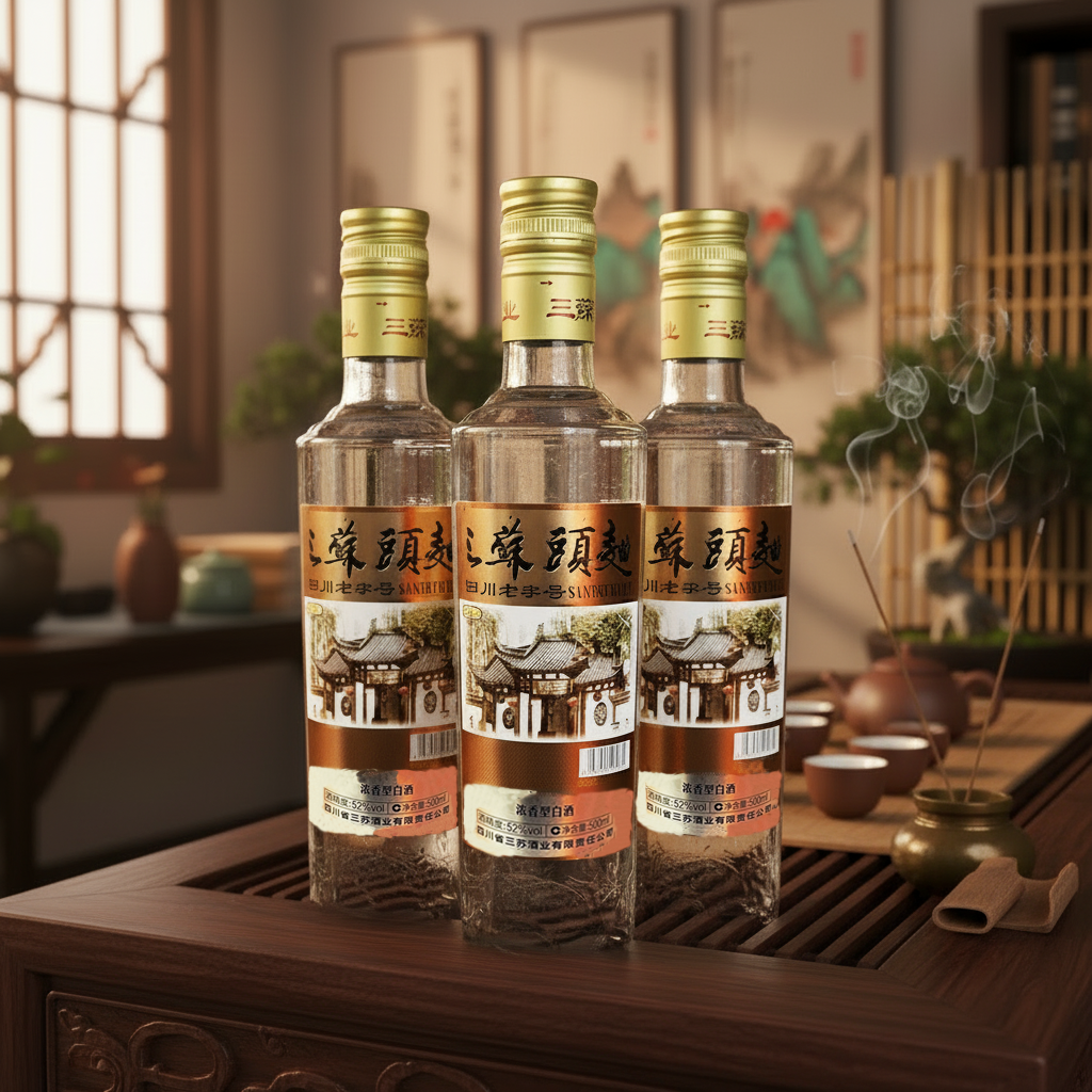 三苏牌·三苏头曲52度500mL*3瓶 浓香型纯粮酿造口粮酒自饮52度