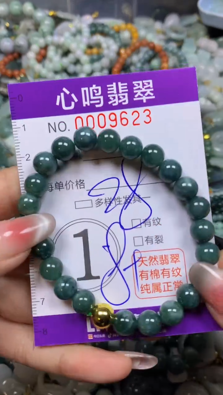 翡翠未镶嵌颈饰闪购009623