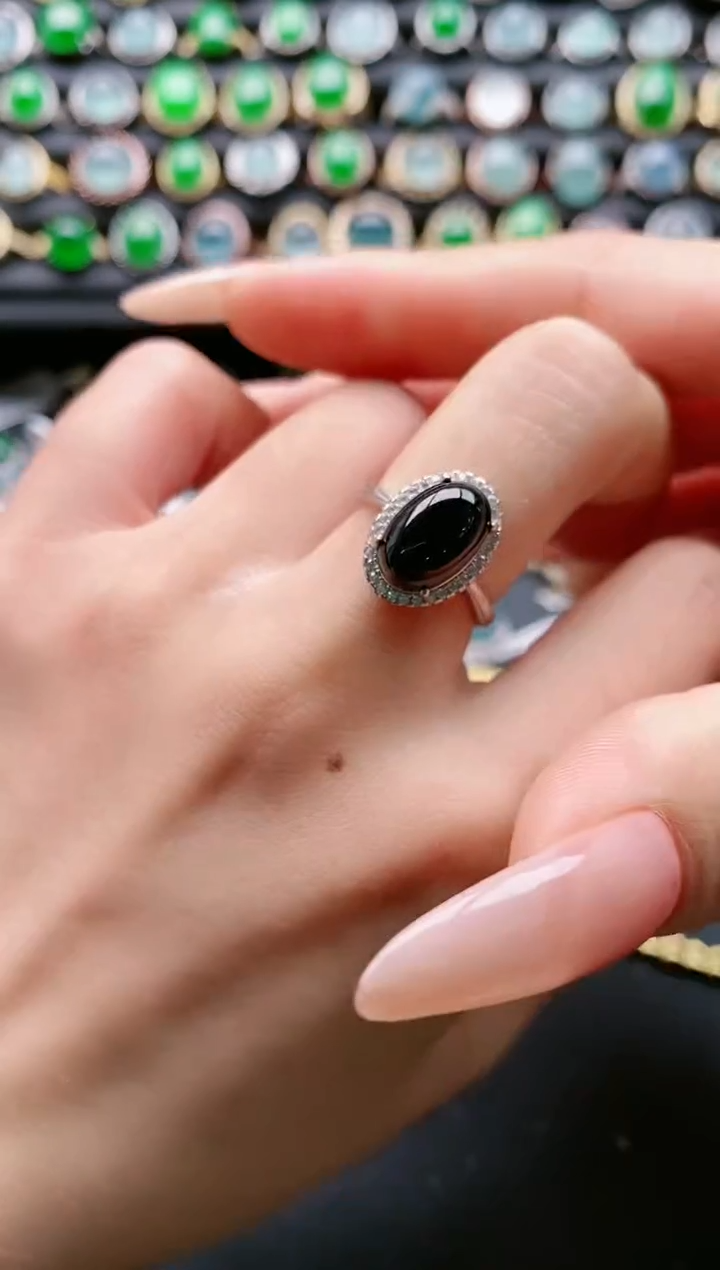 【闪购商品】翡翠戒指银S925镶嵌11111