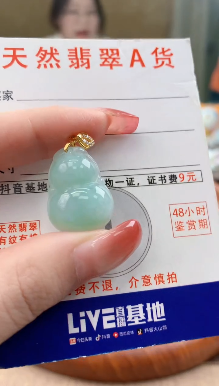 颈饰未镶嵌翡翠 天然A货翡翠挂件