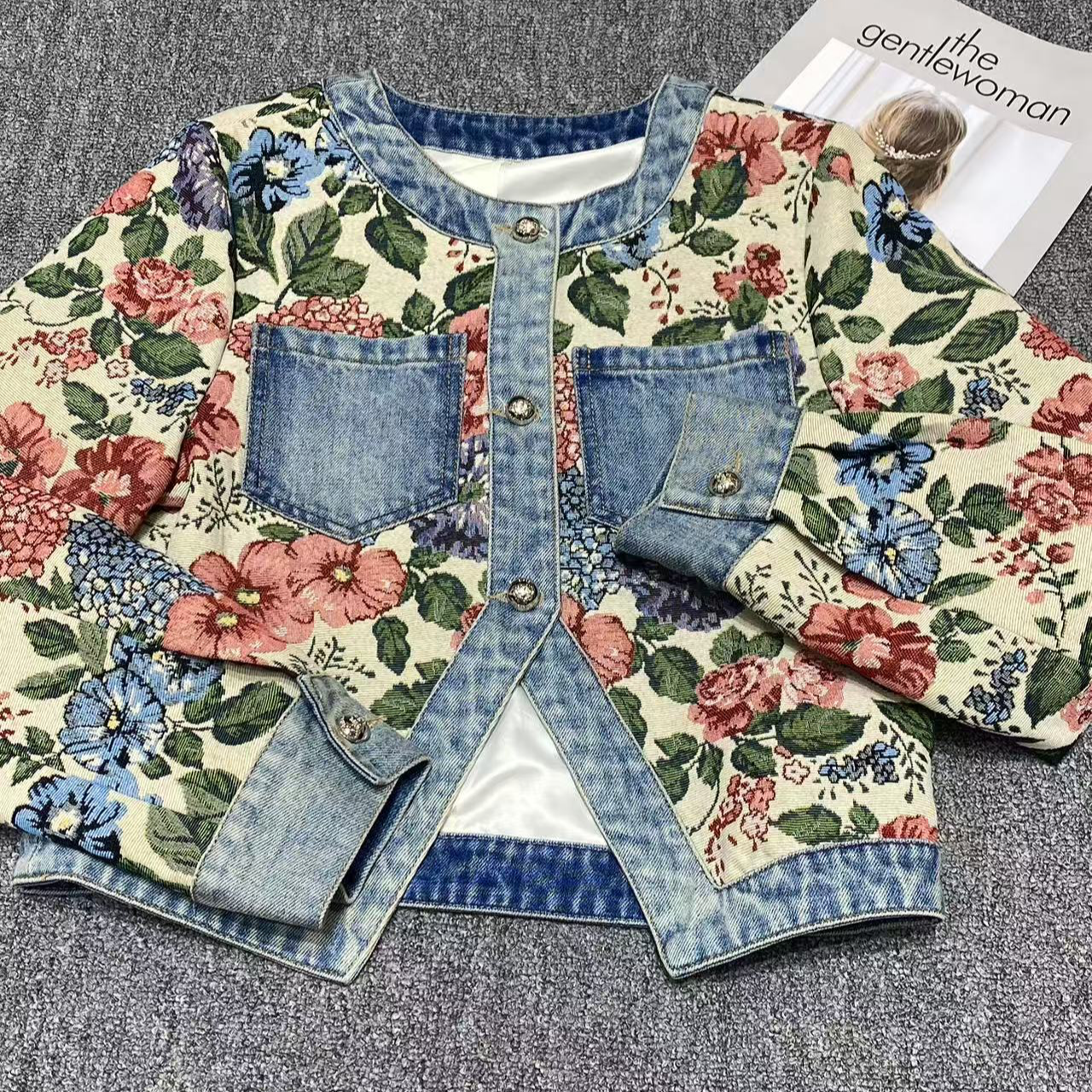 04008绣花牛仔外套