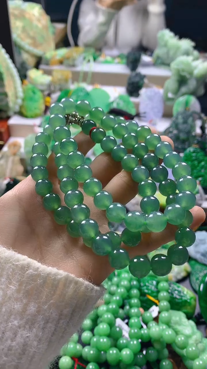 颈饰未镶嵌翡翠雾*天然缅甸a货翡翠