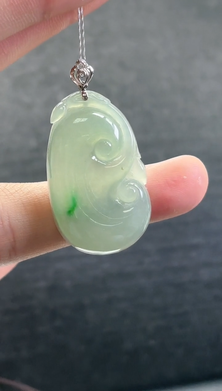 【闪购商品】翡翠颈饰18K金镶嵌YM870-7如意