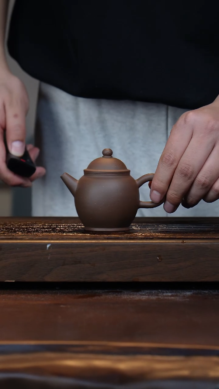 【闪购商品】紫砂茶壶自营青灰紫泥巨轮