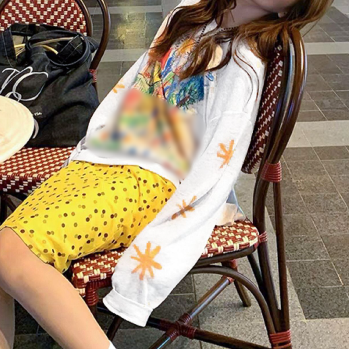 【现货】夏季莱赛尔雪花棉防晒衣手绘涂鸦罩衫上衣复古彩色长袖8576
