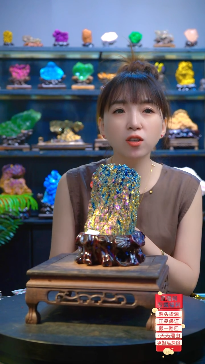石材精品斑铜矿，石头摆件
