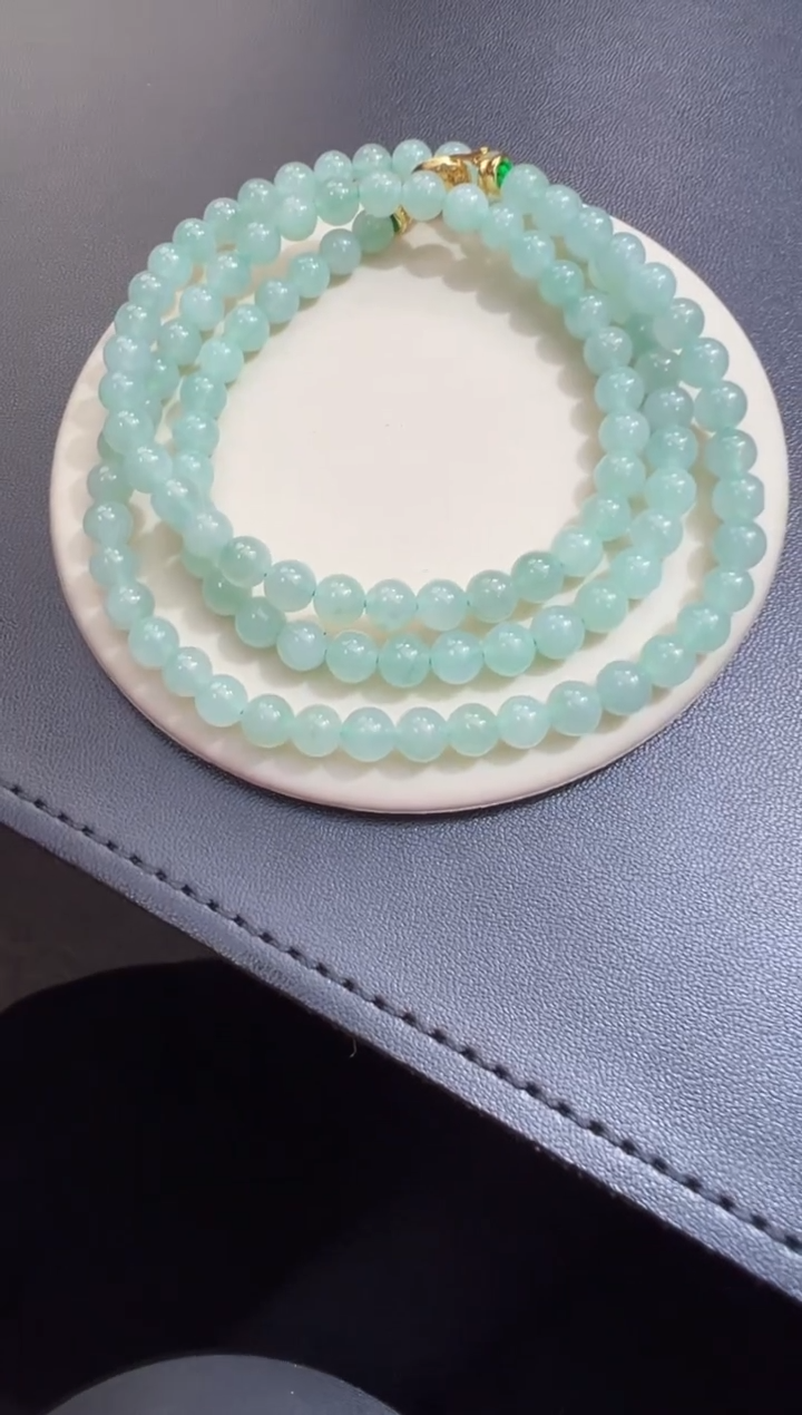 颈饰未镶嵌翡翠珠链