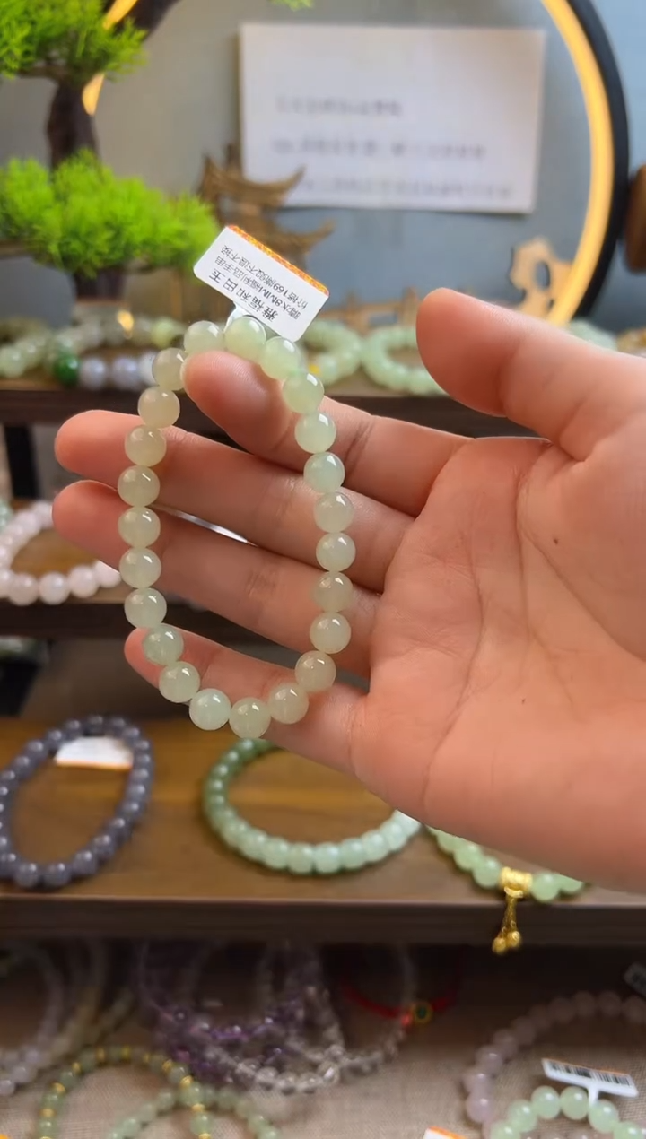 手链未镶嵌和田玉卡8晴水11颗单珠（拍两单是一条手串）