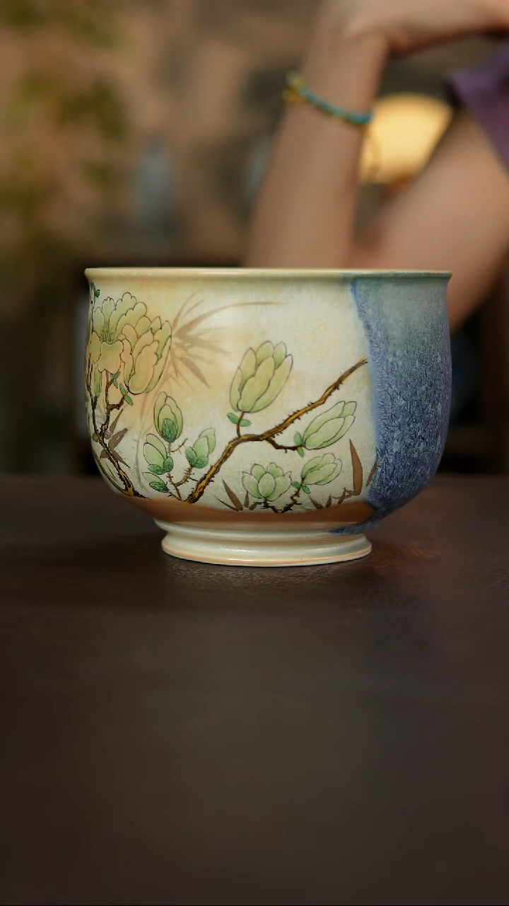 杯景德镇陶瓷杯碗柴烧多人