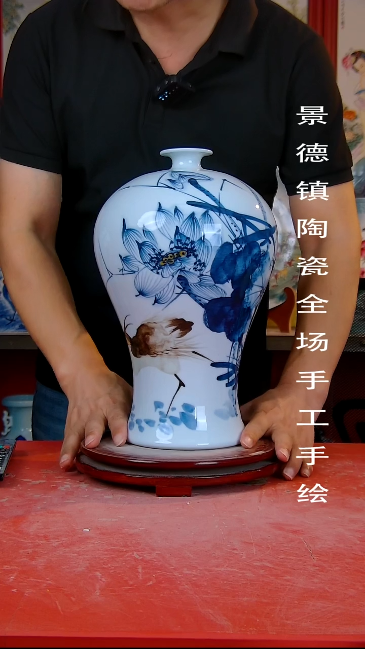 摆件手景德镇陶瓷 全场手工绘11