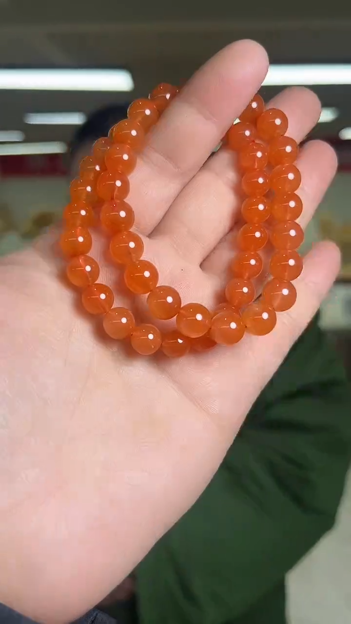 【闪购商品】水晶手链未镶嵌天然红兔毛手串多样性发一8mm