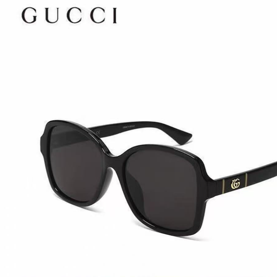 次日达古驰（GUCCI）太阳镜男女复古经典矩形大框防晒遮阳黑框墨镜