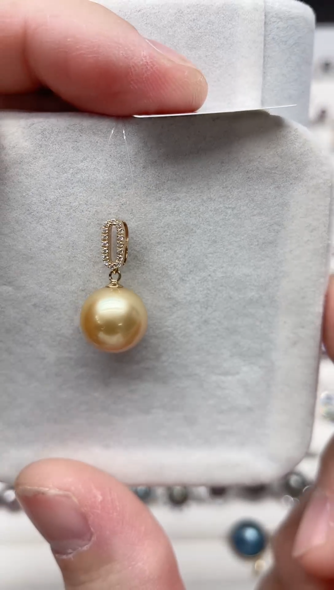 【闪购商品】海水珍珠吊坠(不含链)18K金镶嵌吊坠