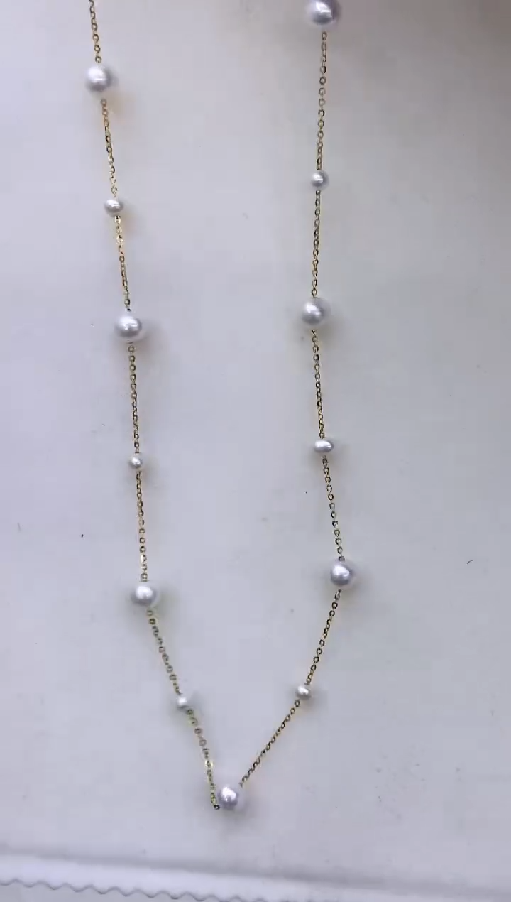 【闪购商品】淡水珍珠项链银S925镶嵌54