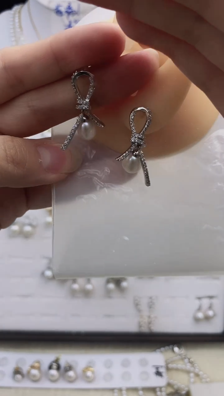 合金耳饰淡水珍珠117