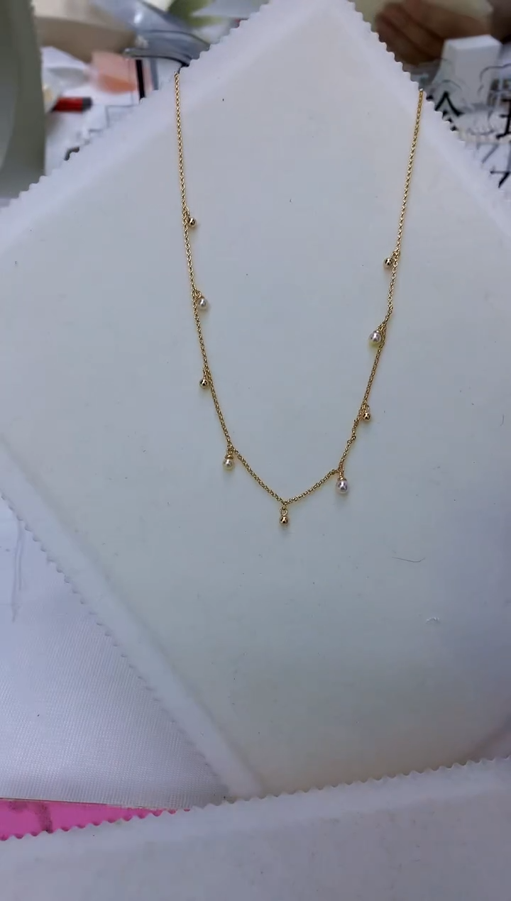 银S925镶嵌饰品海水珍珠设计款满天星项链