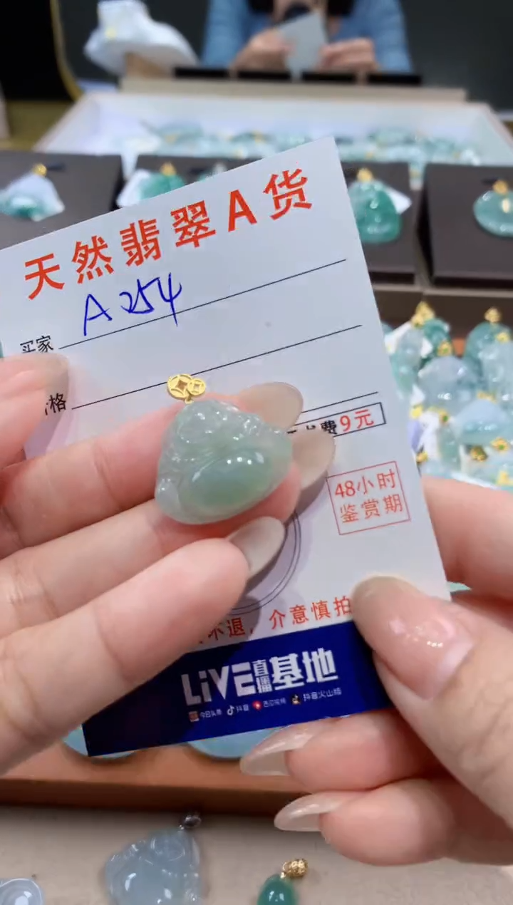 颈饰未镶嵌翡翠天然缅甸翡翠A货挂件 