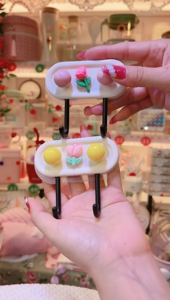 双头挂钩粉黄——手工制作品质好！