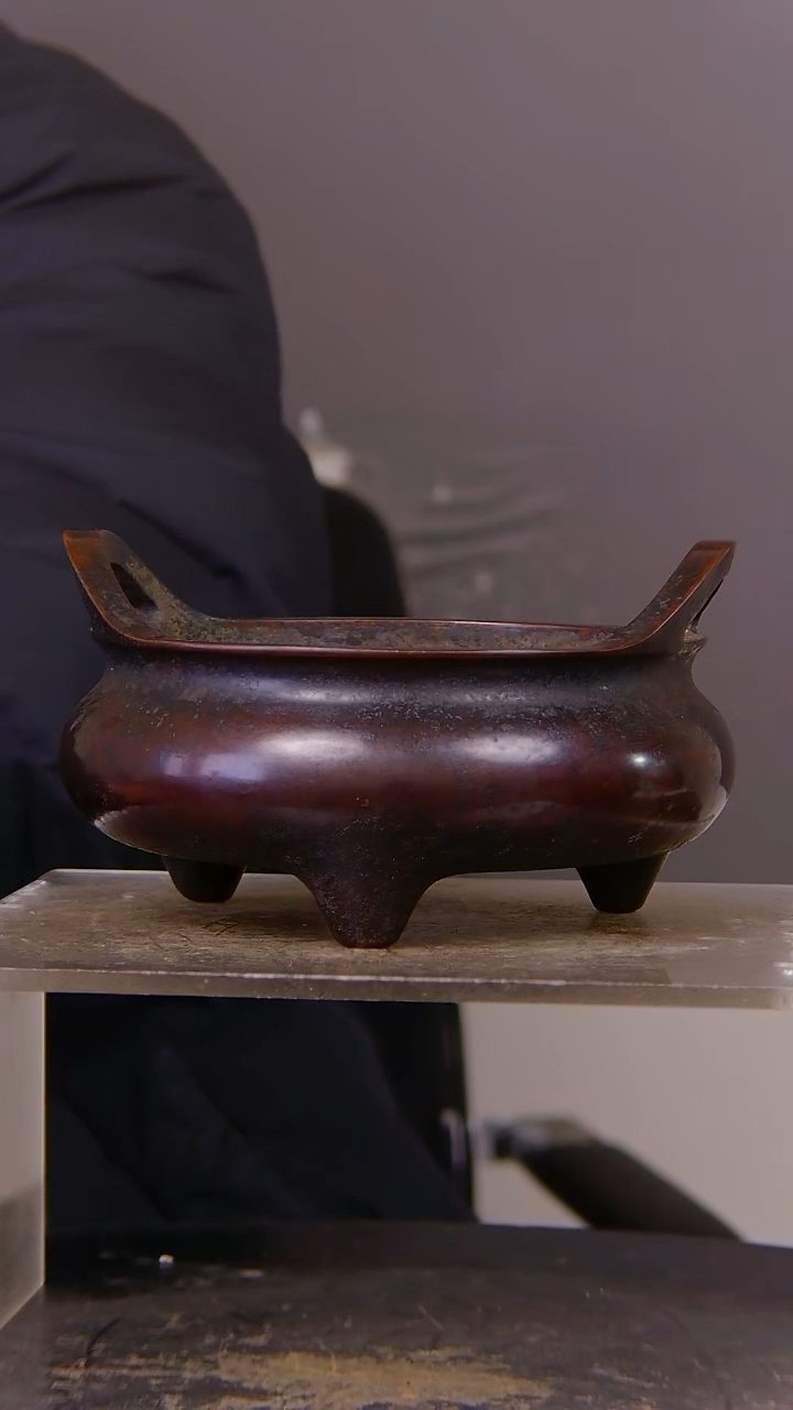 大*山水铜缘紫铜香炉结缘1111