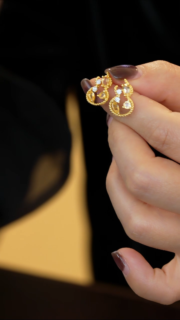 未镶嵌耳饰黄晶【24】