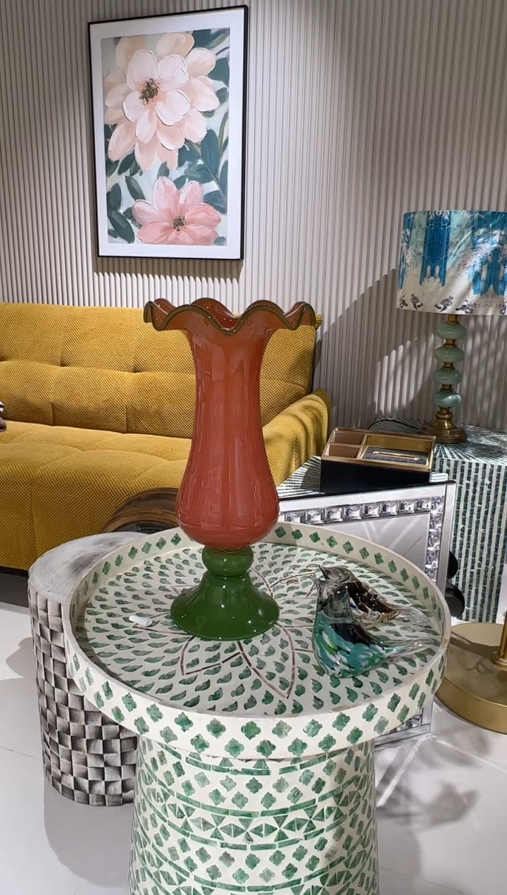 【闪购商品】琉璃法式高脚花瓶