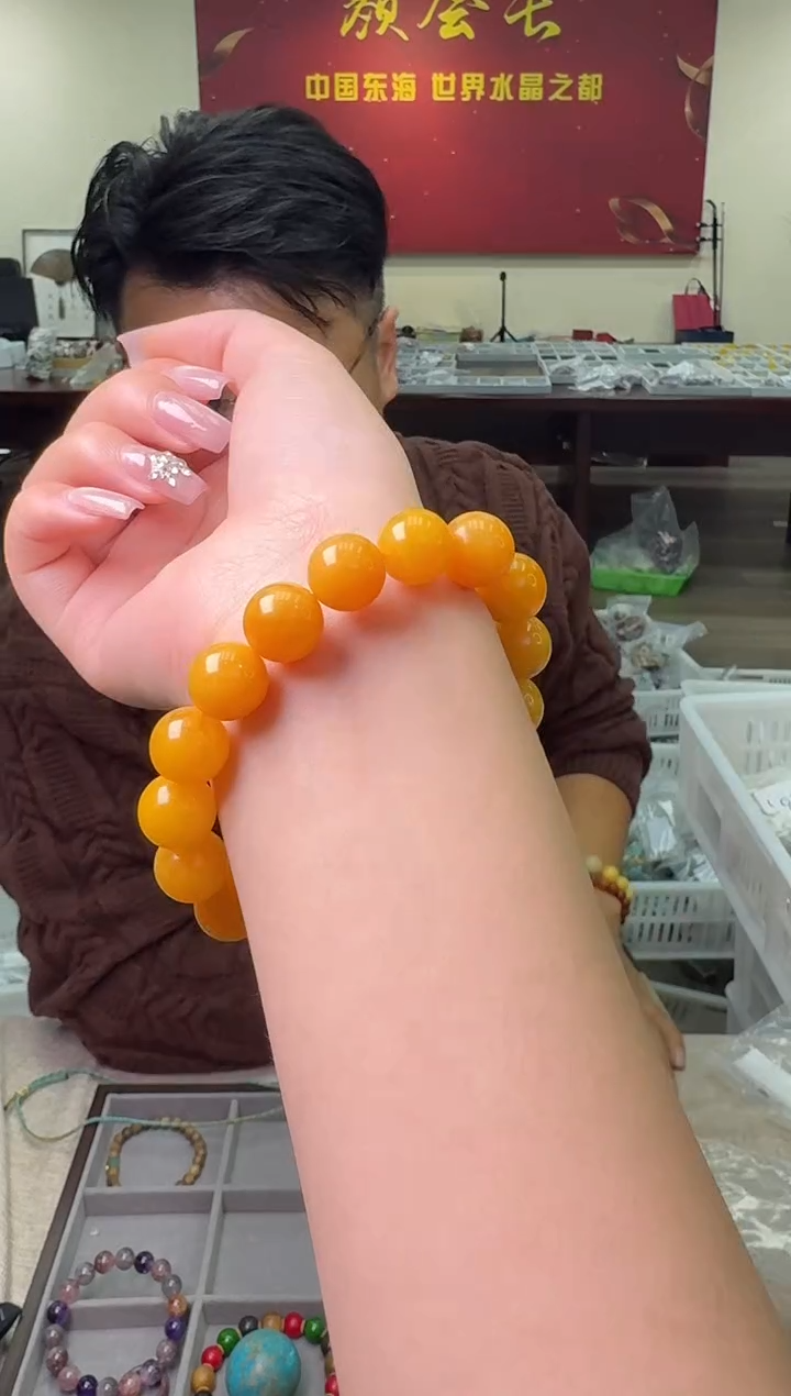 【闪购商品】蜜蜡手链未镶嵌 038 12m+