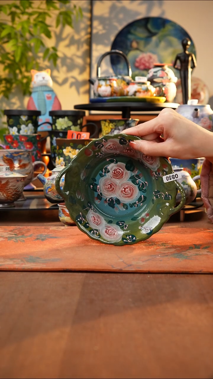 瓷片景德镇手工手绘850