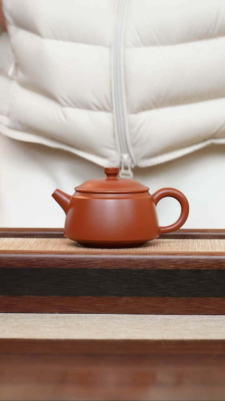 朱泥金钟180cc宜兴手工紫砂壶