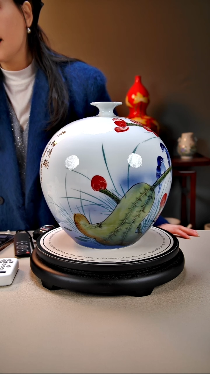 摆件陶景德镇手绘陶瓷22