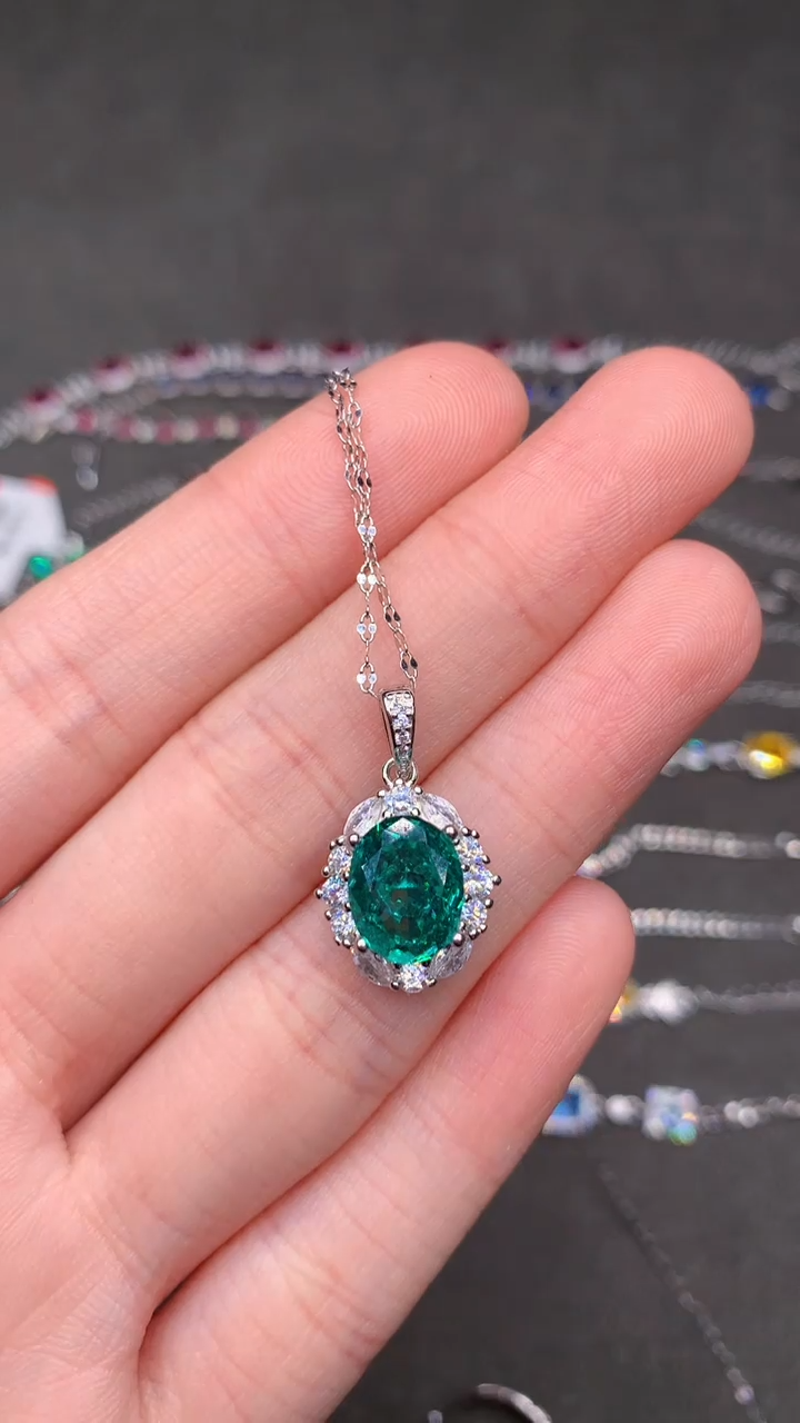 【闪购商品】帕拉依巴碧玺颈饰银S925镶嵌·····