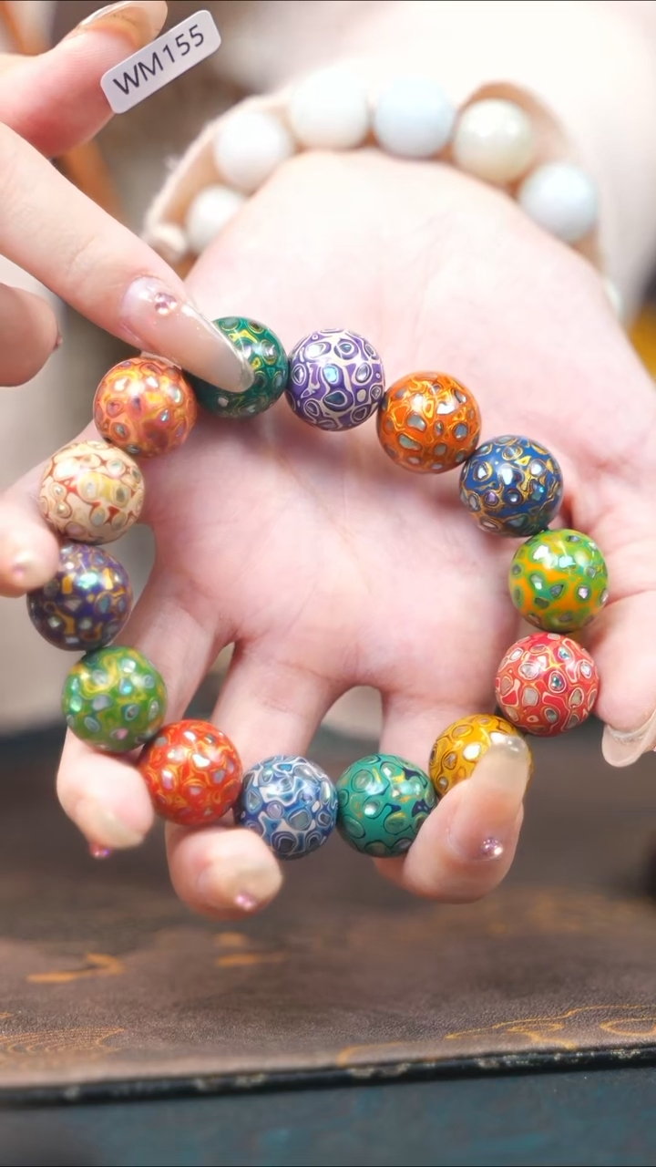 【闪购商品】紫光檀多宝螺钿手串（1.5）