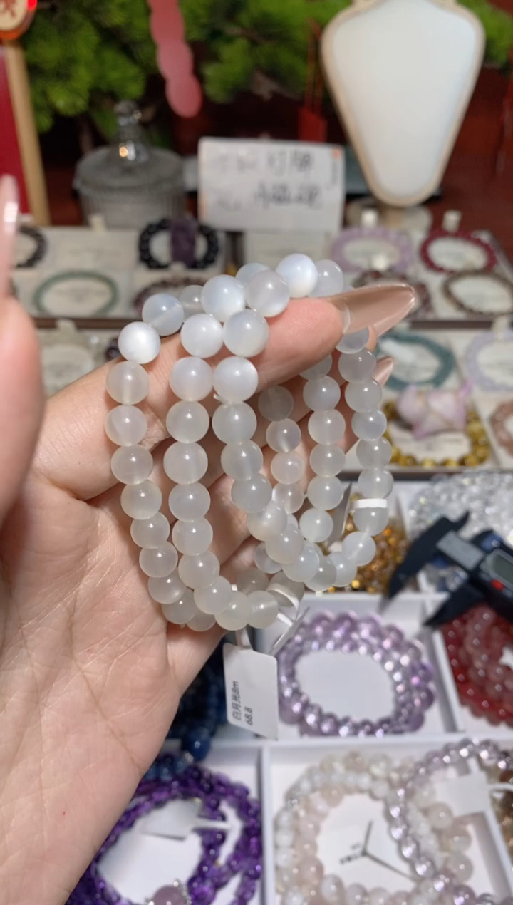 【闪购商品】水晶手串未镶嵌白月光8mm